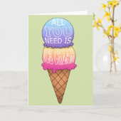 アイスクリーム カード (黄色い花)