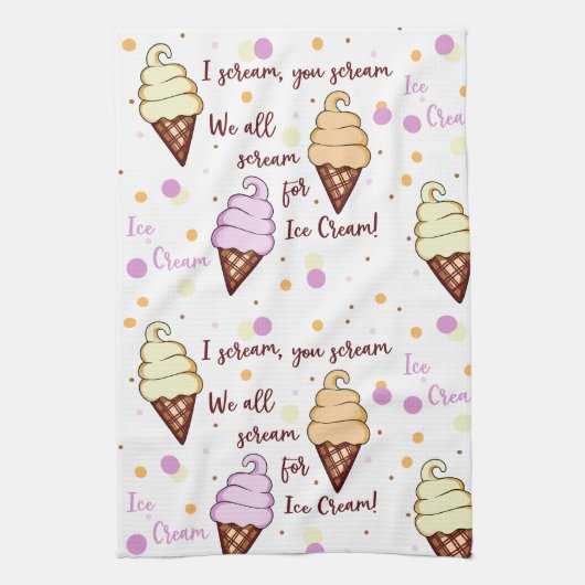 アイスクリーム キッチンタオル (縦)
