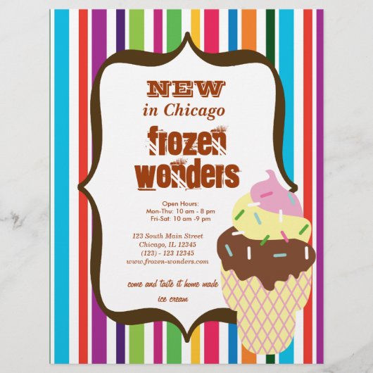 アイスクリーム サロン チラシ (正面)