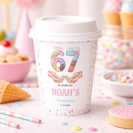 アイスクリーム「シックスセブン」子供の7歳の誕生日パーティー 紙コップ