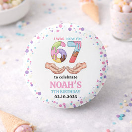 アイスクリーム「シックスセブン」子供の7歳の誕生日パーティー 缶バッジ
