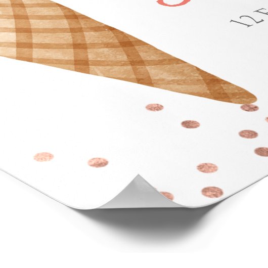 アイスクリーム シーズ ビーン スクープ ブライズ シャワー ウェルカム ポスター (角)