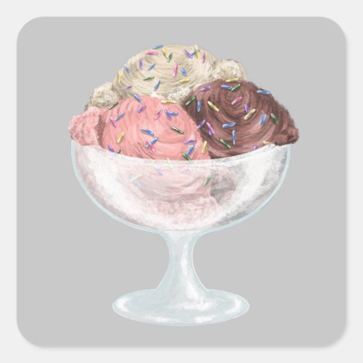 アイスクリーム スクエアシール (正面)