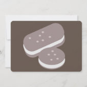 アイスクリーム スクープとアイス クリーム サンドイッチのコンフェッティ 招待状 (裏面)