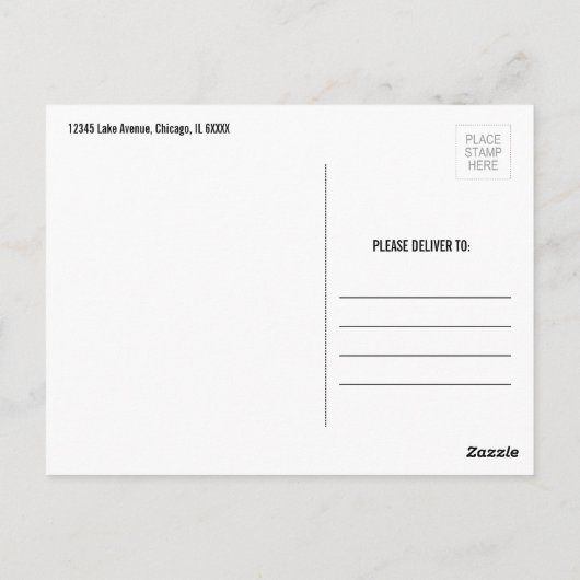 アイスクリーム スコップ バースデー パーティー サンクス ポストカード (裏面)