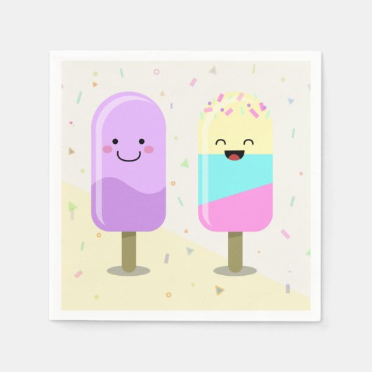 アイスクリーム スタンダードカクテルナプキン (正面)