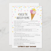 アイスクリーム スプリンクル ベイビーシャワー - 編集可能な名前, 5x7 招待状 (正面/裏面)