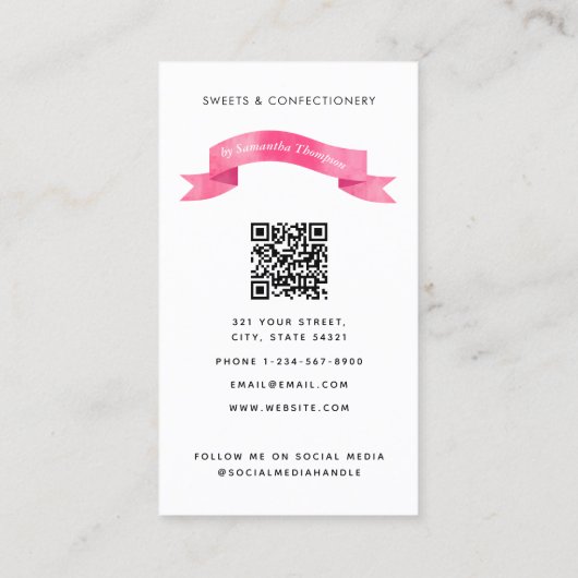 アイスクリーム&スプリンズパティシシェフベーカリー 名刺 (裏面)