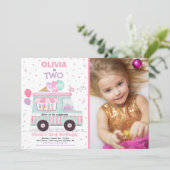 アイスクリーム ツー スウィート 2歳の誕生日 アイスクリーム トラックI 招待状 (スタンド正面)