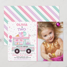 アイスクリーム ツー スウィート 2歳の誕生日 アイスクリーム トラックI 招待状