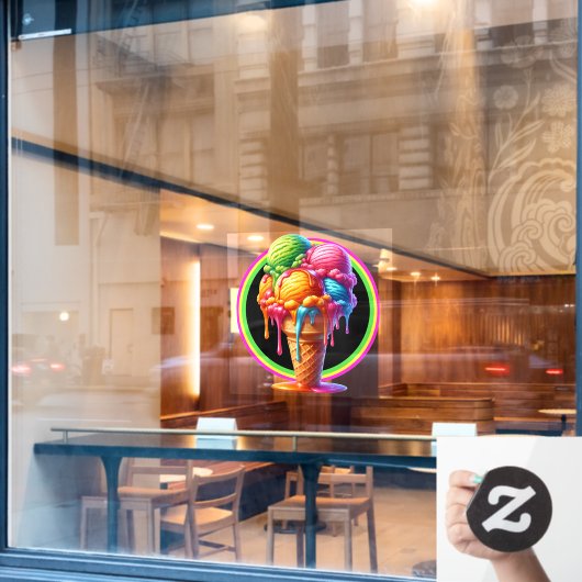 アイスクリーム テーマ - なんて美味しそうなの！ ウィンドウサイン (カフェ窓)