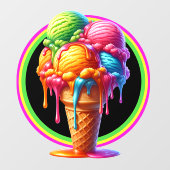 アイスクリーム テーマ - なんて美味しそうなの！ ウィンドウサイン (シート)