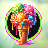 アイスクリーム テーマ - なんて美味しそうなの！ ウィンドウサイン (シート3)