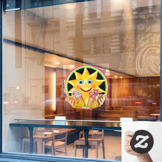 アイスクリーム テーマ - なんて美味しそうなの！ ウィンドウサイン (カフェ窓)