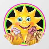 アイスクリーム テーマ - なんて美味しそうなの！ ウィンドウサイン (シート)