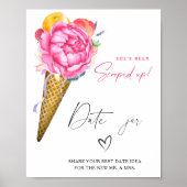 アイスクリーム – デートの夜のアイディア。日付jarブライダルゲーム ポスター (正面)