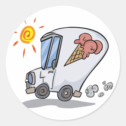 アイスクリーム トラック ステッカー (正面)