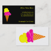 アイスクリーム、ニース失敗ヴィエラ 名刺 (正面/裏面)