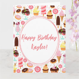 アイスクリーム ハッピー バースデー ガールズ スイート かわいい 誕生日 カード