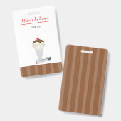 アイスクリーム バッジ (正面＆裏面)