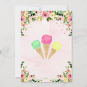 アイスクリーム バースデー サマー プールパーティー 招待状 (裏面)