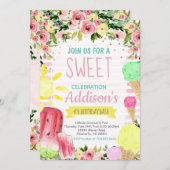 アイスクリーム バースデー サマー プールパーティー 招待状 (正面/裏面)