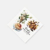 アイスクリーム&ピクルズク風変わりレーシングベビーシャワー スタンダードカクテルナプキン (角)