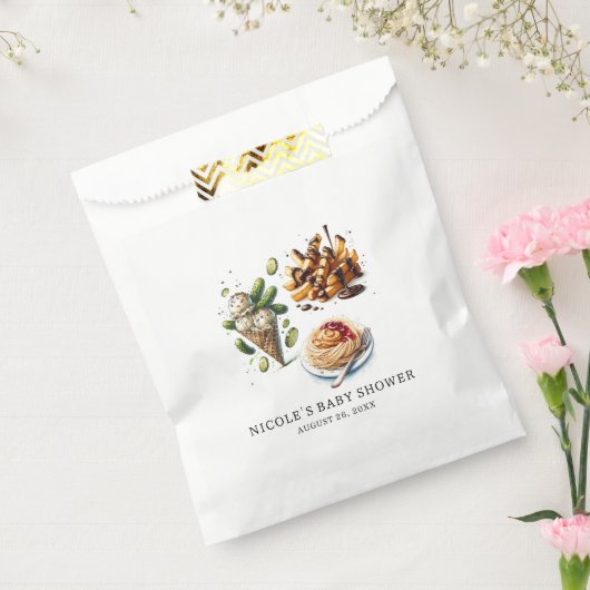 アイスクリーム&ピクルズク風変わりレーシングベビーシャワー フェイバーバッグ (封をした状態)