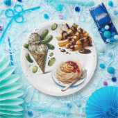 アイスクリーム&ピクルズク風変わりレーシングベビーシャワー ペーパープレート (パーティー)