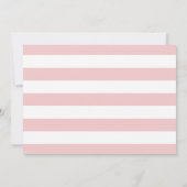 アイスクリーム ピンクストライプ 女の子 1歳 誕生日 招待状 (裏面)