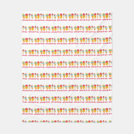 アイスクリーム フリースブランケット