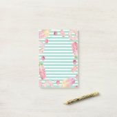 アイスクリーム、フルーツ、ドーナツストライプ類 ポストイット (デスク上)