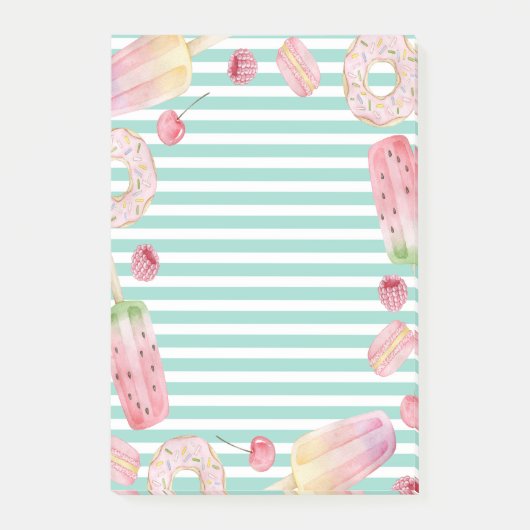 アイスクリーム、フルーツ、ドーナツストライプ類 ポストイット (正面)