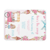 アイスクリーム&フローラ誕生日招待状 マグネット (横)