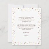アイスクリーム ブライダルシャワーのフラットな感謝カード サンキューカード (裏面)