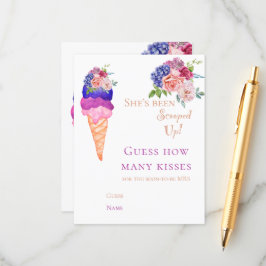 アイスクリーム ブライダルシャワーの楽しい当てゲーム エンクロージャーカード