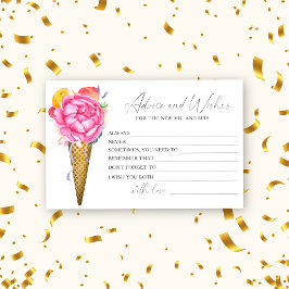 アイスクリーム – ブライダルシャワーアドバイスとウィッシュ 便箋
