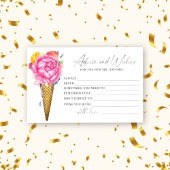 アイスクリーム – ブライダルシャワーアドバイスとウィッシュ 便箋