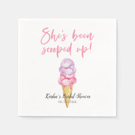アイスクリーム ブライダルシャワー スクープアップ スタンダードカクテルナプキン