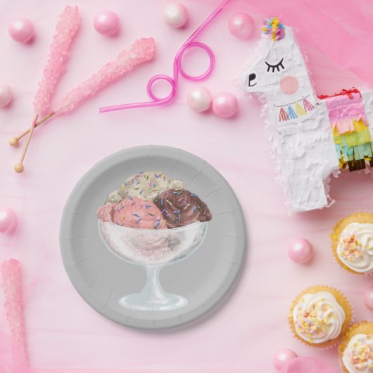アイスクリーム ペーパープレート (パーティー)
