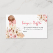 アイスクリーム ボーホー おむつくじ ベビーシャワー エンクロージャーカード (正面)