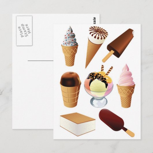 アイスクリーム ポストカード (正面/裏面)