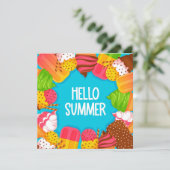 アイスクリーム&ポプシクルハローサマーグリーティングカード (スタンド正面)