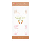 アイスクリーム メニュー & 価格表 ラックカード (正面)