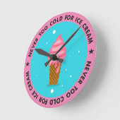 アイスクリーム ラウンド壁時計 (傾斜)