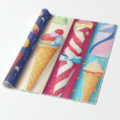 アイスクリーム ラッピングペーパー (アンロールド)