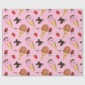 アイスクリーム ラッピングペーパー (フラット)