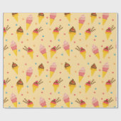 アイスクリーム ラッピングペーパー (フラット)