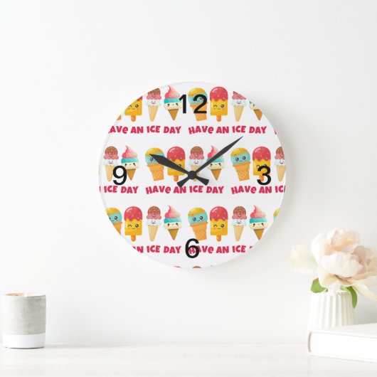 アイスクリーム ラージ壁時計 (ホーム)