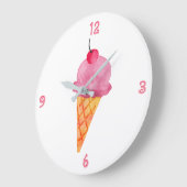 アイスクリーム ラージ壁時計 (傾斜)